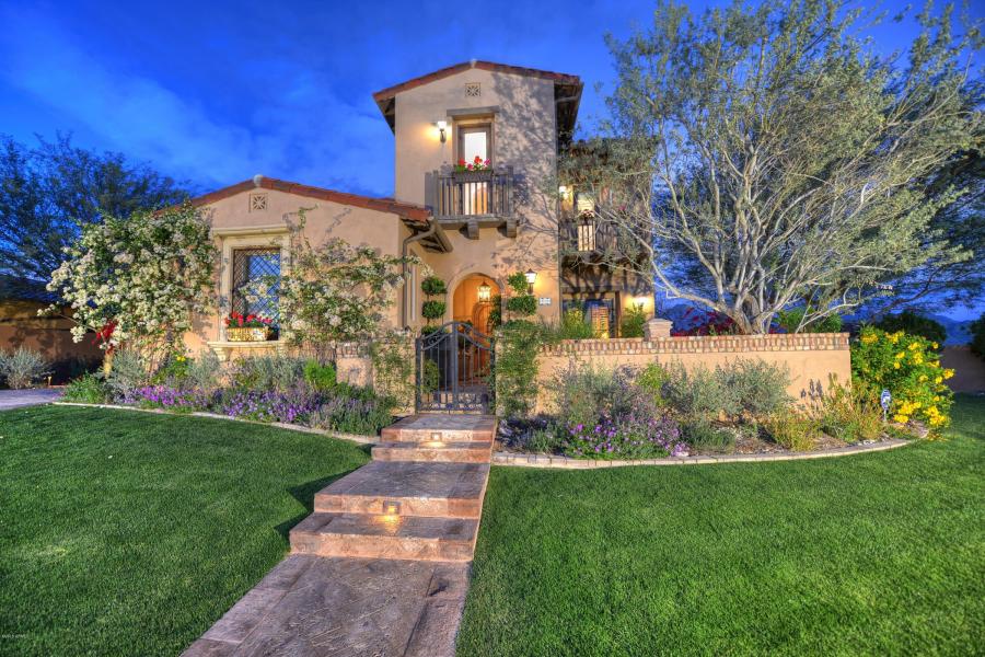 $2.05M Italian inspired villa in the Haciendas at DC Ranch in North Scottsdale.